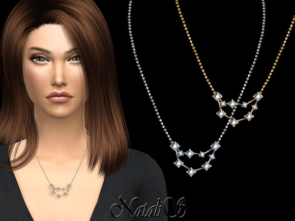 Sims 4 Capricorn zodiac necklace by NataliS at TSR