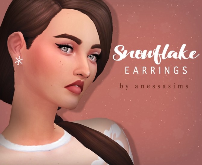 Sims 4 Snoflake earrings at Anessa Sims