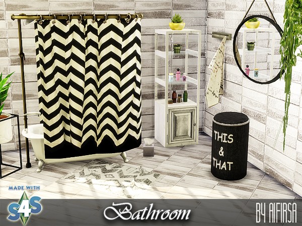 Sims 4 Bathroom furniture and decor at Aifirsa