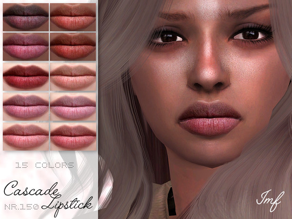 Sims 4 IMF Cascade Lipstick N.150 by IzzieMcFire at TSR