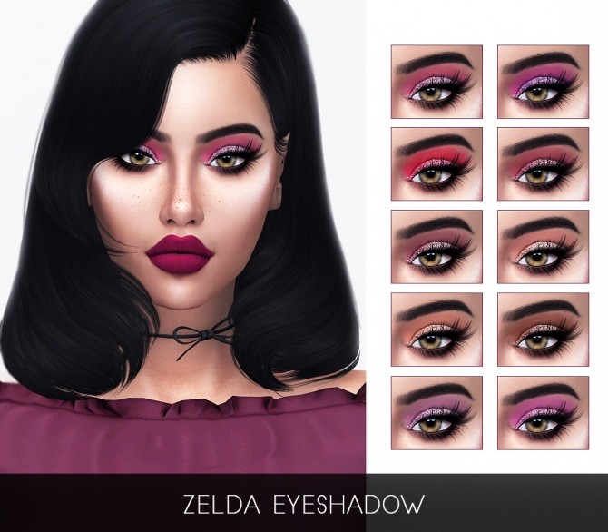 Sims 4 ZELDA EYESHADOW & LEAH LIPSTICK (P) at FROST SIMS 4