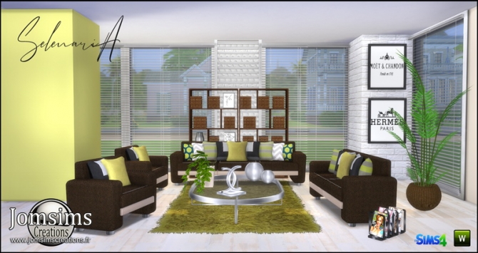 Selenaria living room at Jomsims Creations » Sims 4 Updates