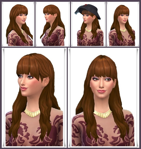 Sims 4 Long Hair Bangs at Birksches Sims Blog