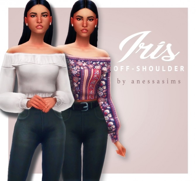 Sims 4 Iris off shoulder top at Anessa Sims