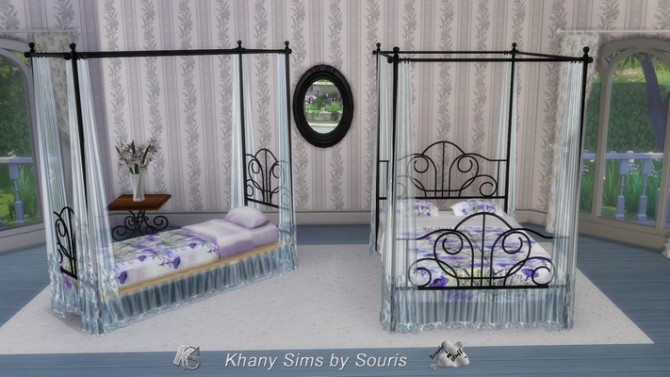 Sims 4 SULTANA dreamy beds by Souris at Khany Sims
