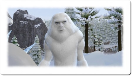 Yeti the two-legged hairy mythical creature EA recolor at Sims4-Boutique