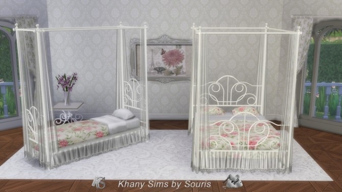 Sims 4 SULTANA dreamy beds by Souris at Khany Sims