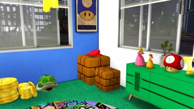 Sims 4 OPPOSITE TWINS BEDROOM MARIO at MODELSIMS4