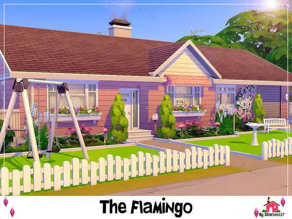 Sims 4 The Flamingo house by sharon337 at TSR