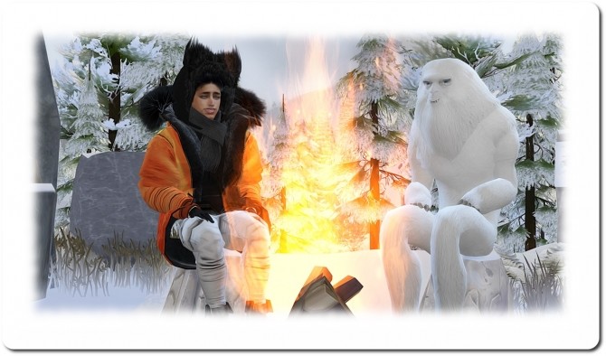 Sims 4 Yeti the two legged hairy mythical creature EA recolor at Sims4 Boutique