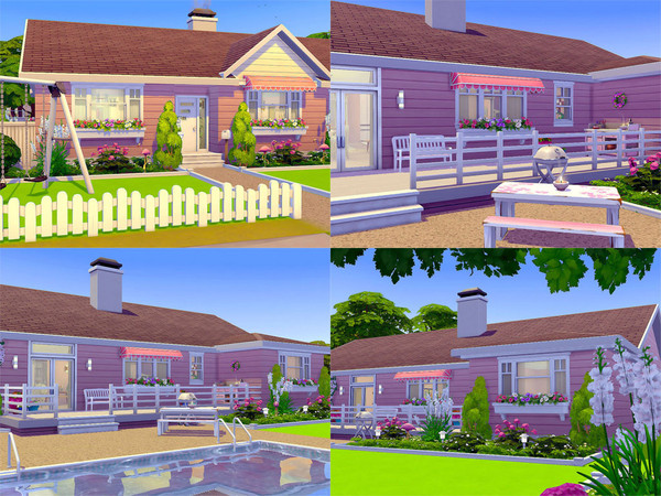Sims 4 The Flamingo house by sharon337 at TSR
