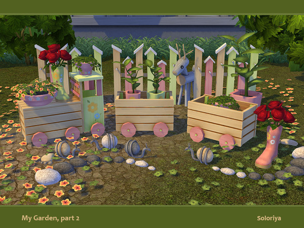 Sims 4 My Garden set part 2 by soloriya at TSR