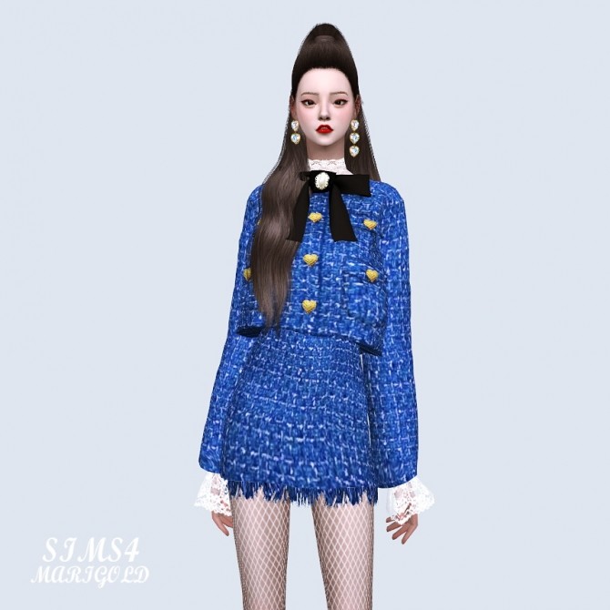 Sims 4 Tweed Mini Skirt at Marigold