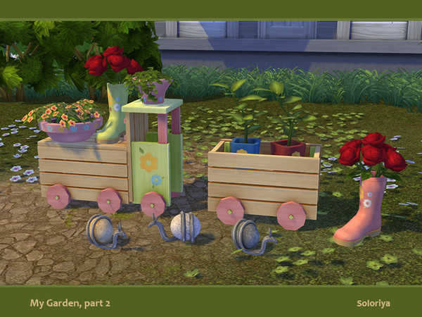 Sims 4 My Garden set part 2 by soloriya at TSR