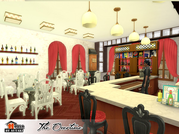 Sims 4 The Overtime bar by autaki at TSR