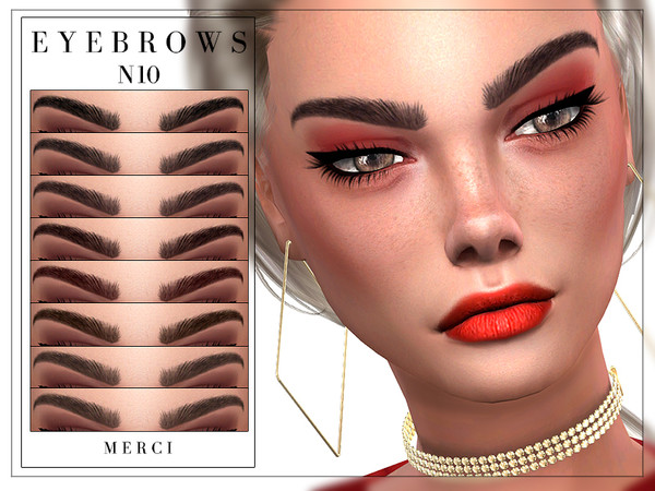 Sims 4 Eyebrows N10 by Merci at TSR