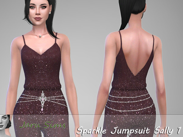 Sims 4 Sparkle Jumpsuit Sally 1 by Jaru Sims at TSR