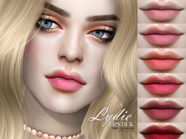 Sims 4 Lydie Lipstick N180 by Pralinesims at TSR