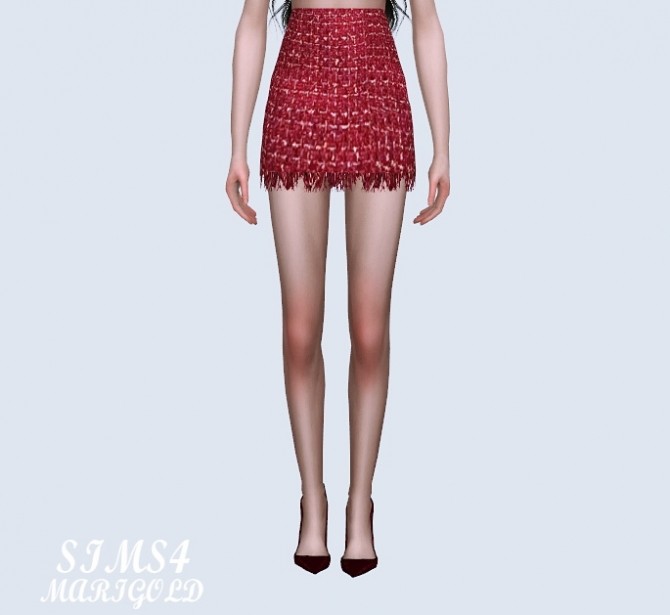 Sims 4 Tweed Mini Skirt at Marigold