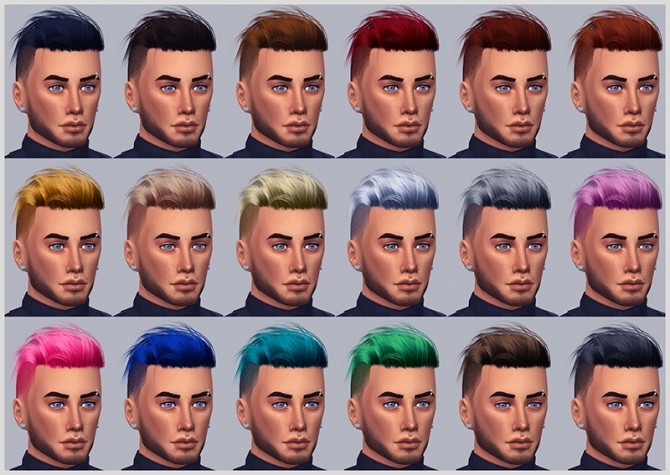 Sims 4 Zac haircut by Mathcope at Sims 4 Studio