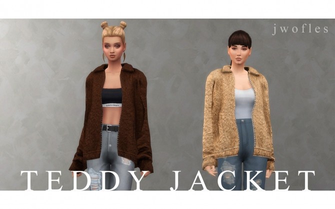Sims 4 Teddy jacket by jwofles at Mod The Sims