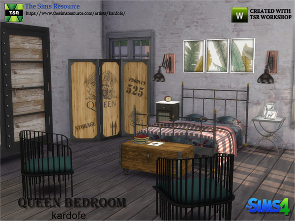 Sims 4 Queen Bedroom by kardofe at TSR