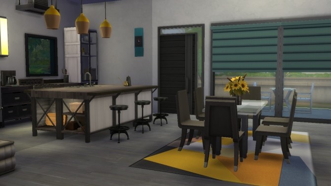 Sims 4 Moder Loft House No CC by 1sasha1 at Mod The Sims
