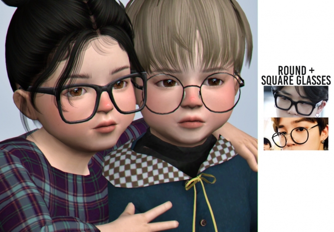 The Sims 4 Rounded Glass Mod Round + square glasses at Casteru » Sims 4 Updates