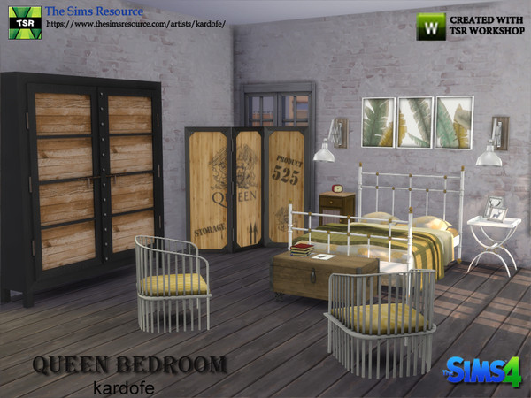 Sims 4 Queen Bedroom by kardofe at TSR