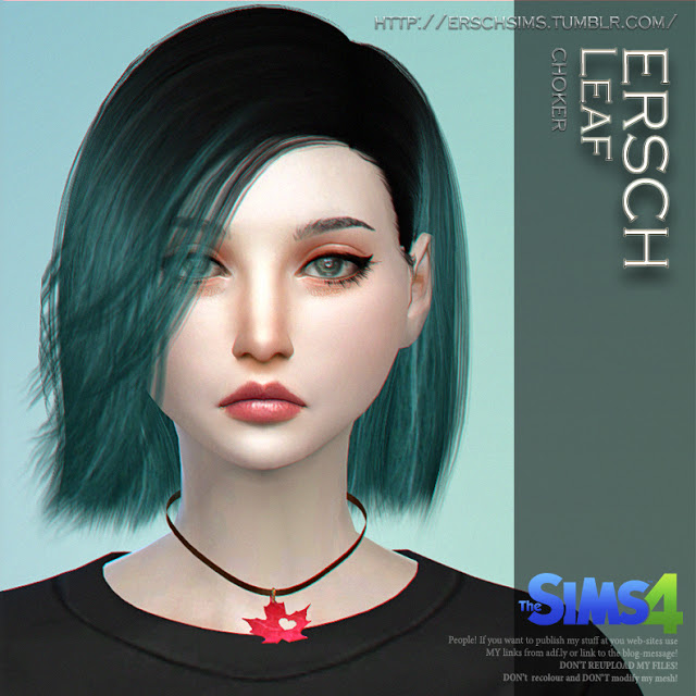 Sims 4 Leaf Choker at ErSch Sims