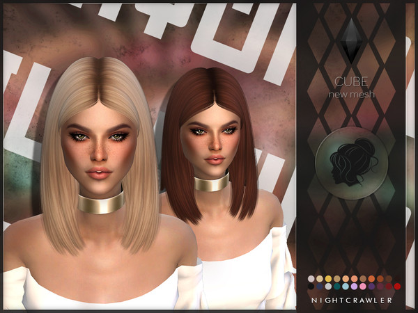 Sims 4 Cube hair by Nightcrawler at TSR