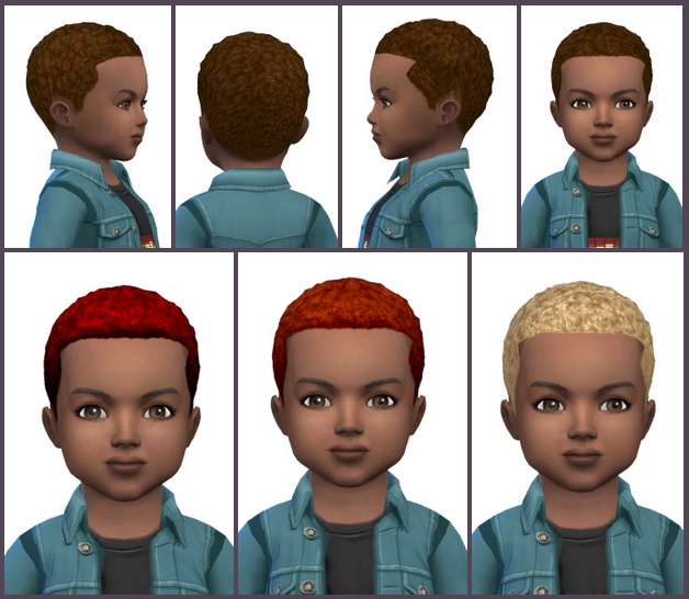 Glorianasims4 Toddler And Child Hair Sims 4 Afro Hair