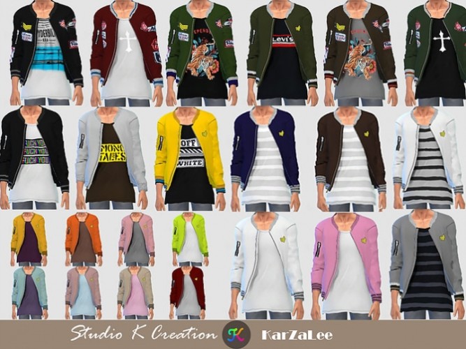 Giruto 71 Bomber Jacket at Studio K-Creation » Sims 4 Updates