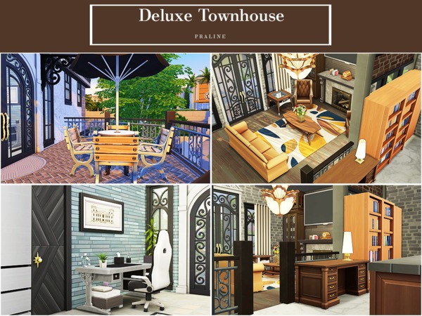 Sims 4 Deluxe Townhouse by Pralinesims at TSR