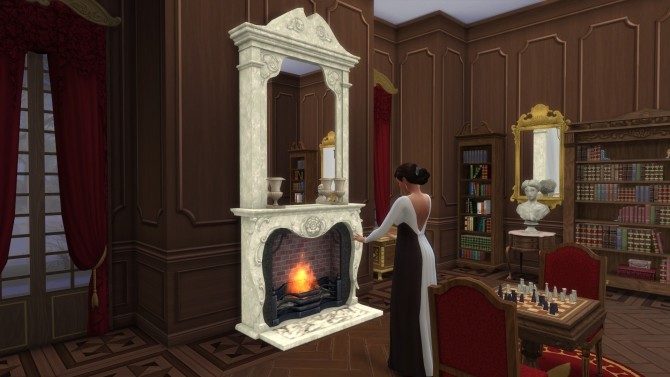 Sims 4 Victorian Fireplace tall edition by TheJim07 at Mod The Sims