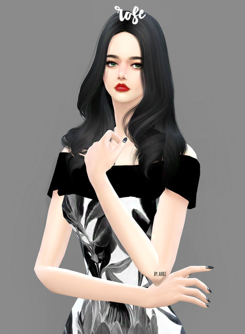 Sims 4 Long black dress at Ahri Sim4