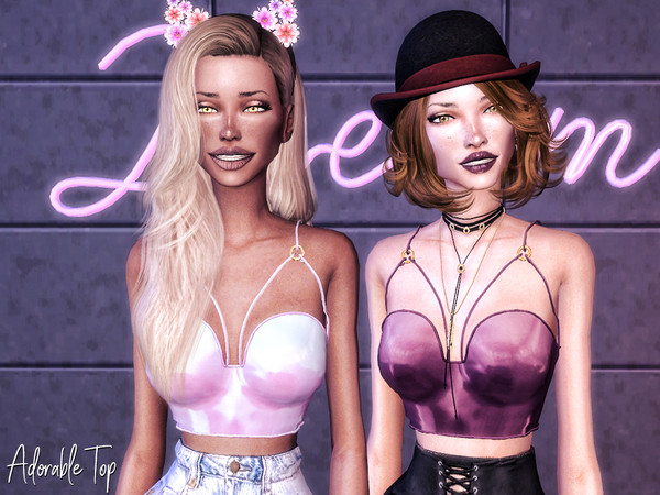 Sims 4 Adorable Top by Genius666 at TSR
