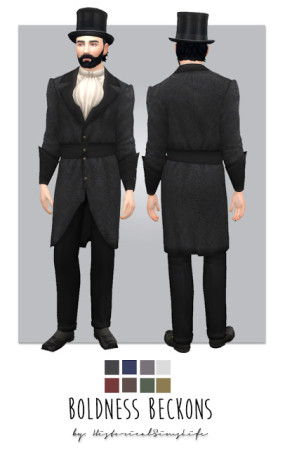 Boldness Beckons Victorian Suit for Men at Historical Sims Life