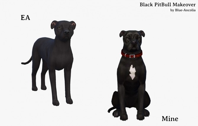 Sims 4 Black Pitbull Makeover (fourth version) at Blue Ancolia