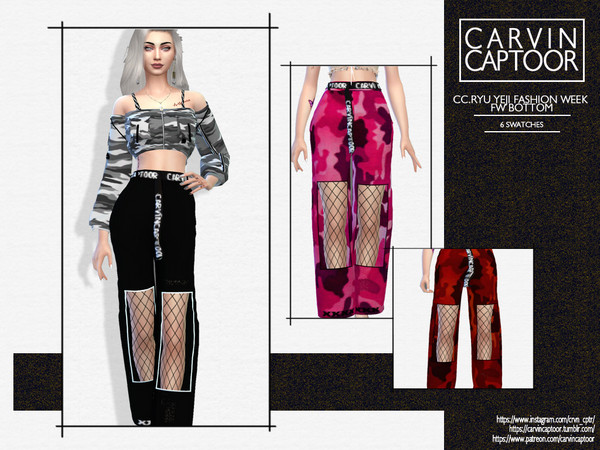 Sims 4 CC.Ryu yeji fashion week FW bott by carvin captoor at TSR