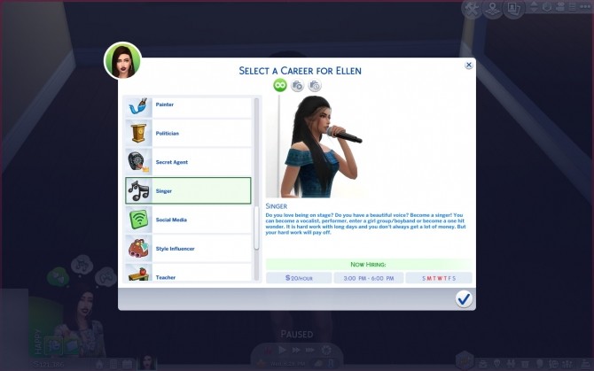 Sims 4 Singer Career by ellenplop at Mod The Sims