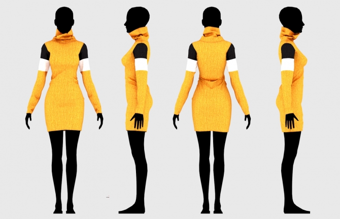 Selena Sweater Dress at Daisy Pixels » Sims 4 Updates