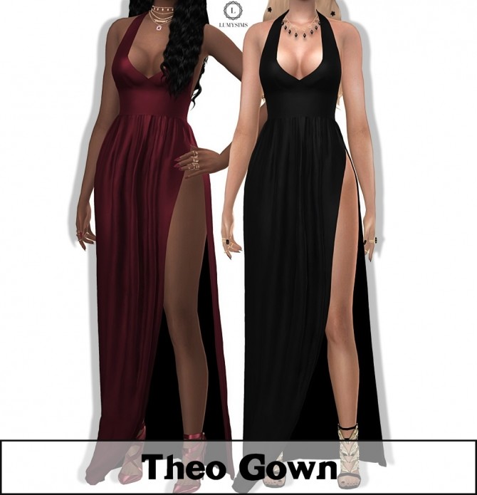 Sims 4 Theo Gown (P) at Lumy Sims