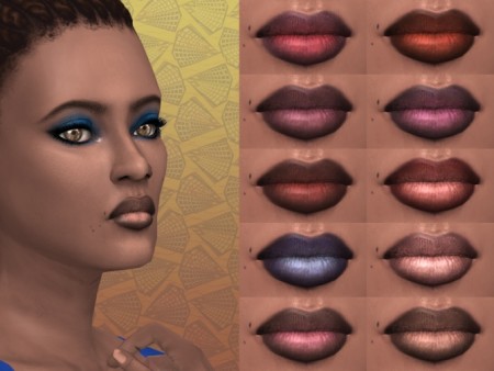 Ombre Lipstick with shine for Dark skintones by lilotea at Mod The Sims