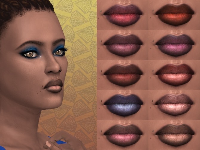 Sims 4 Ombre Lipstick with shine for Dark skintones by lilotea at Mod The Sims