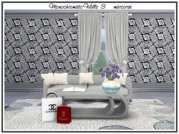 Sims 4 Monochromatic Walls by marcorse at TSR