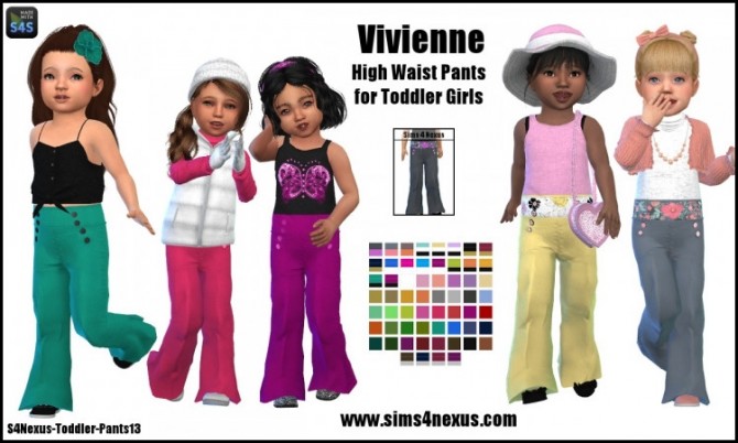 Sims 4 Vivienne high waist pants by SamanthaGump at Sims 4 Nexus