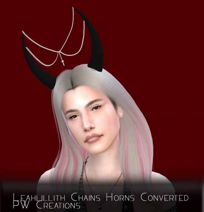 Sims 4 Leahlillith Chains Horns & Lip Preset 6 conversions at PW’s Creations