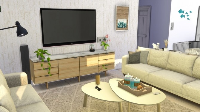 Sims 4 Livingroom Beach House at MODELSIMS4