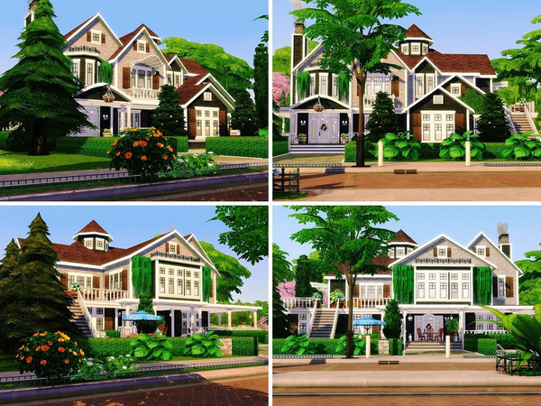 Sims 4 Comfy American House by MychQQQ at TSR